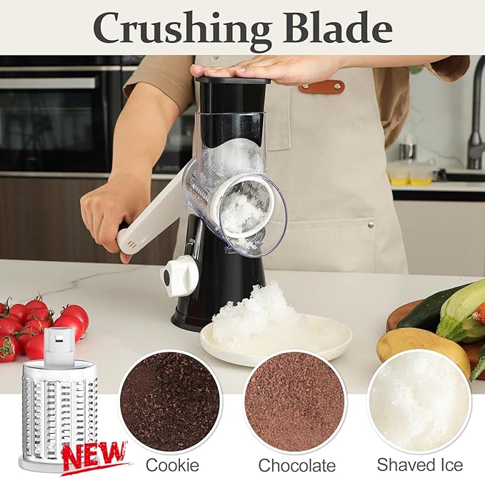 Cambom 5 in 1 Rotary Cheese Grater Hand Crank Cheese Shredder - Image 3