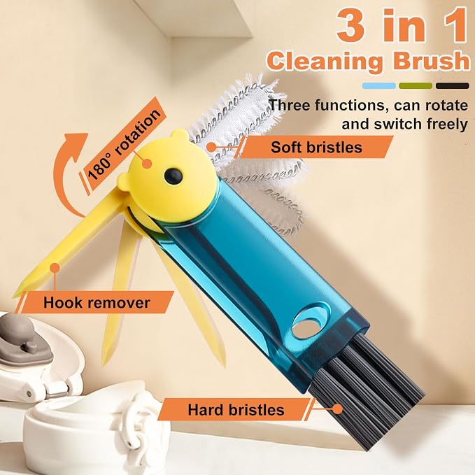 3 in 1 Cup Lid Cleaning Brush, Portable Gap Cleaner Brush - Image 3