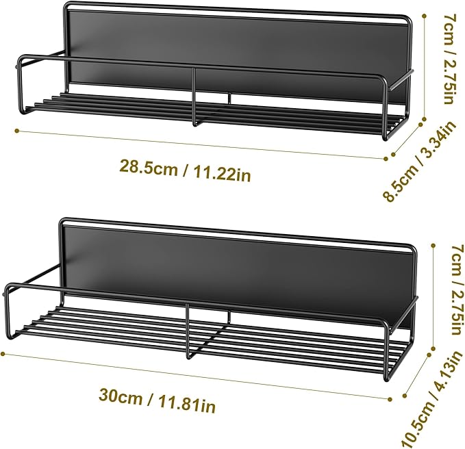 Mystozer 2 Pack Magnetic Spice Rack Organizer, Space Saver - Image 6