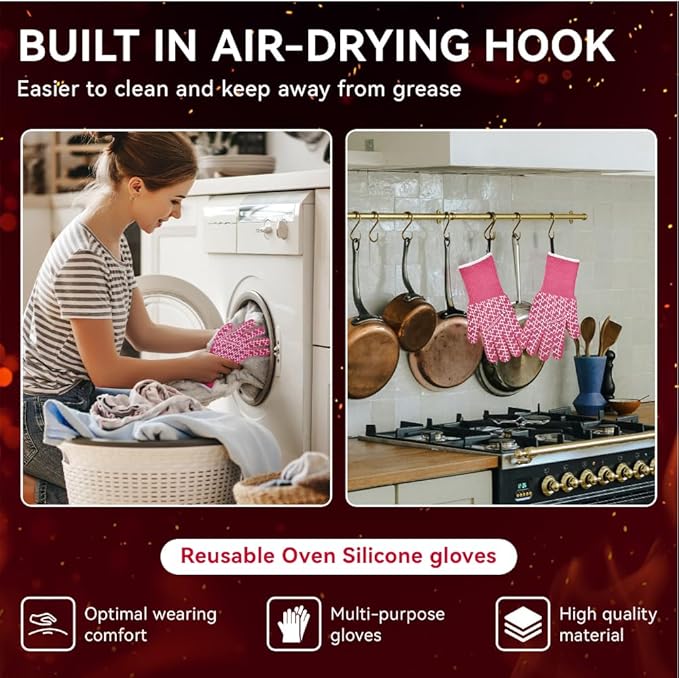 HandLove Aramid Heat Resistant BBQ Gloves – Grilling & Oven Gloves - Image 6