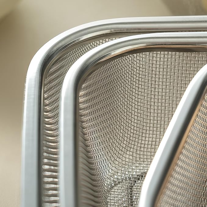 18/8 Stainless Steel Fine Mesh Strainer Basket - Image 4
