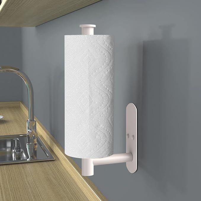 VAEHOLD Adhesive Paper Towel Holder Under Cabinet Wall Mount - Image 5