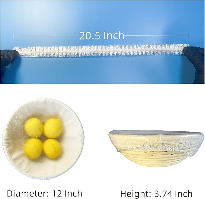 100 Boxed Bowl Covers Bread Proofing Plastic Wrap - Image 5