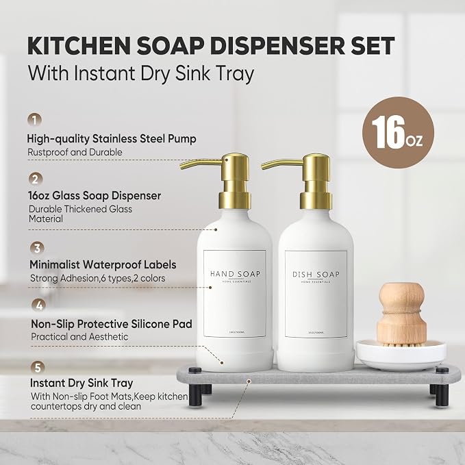Kitchen Soap Dispenser Set - Image 3