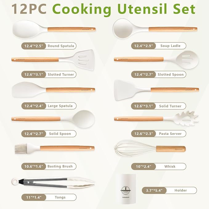 SAKAMOSH Silicone Cooking Utensils Set - Image 2