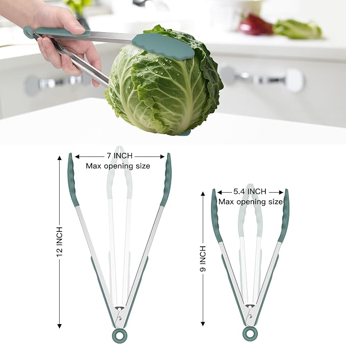 HOTEC Premium Stainless Steel Locking Kitchen Tongs - Image 8