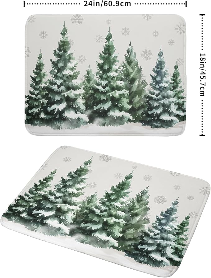 Winter Pine Tree Dish Drying Mat - Image 2