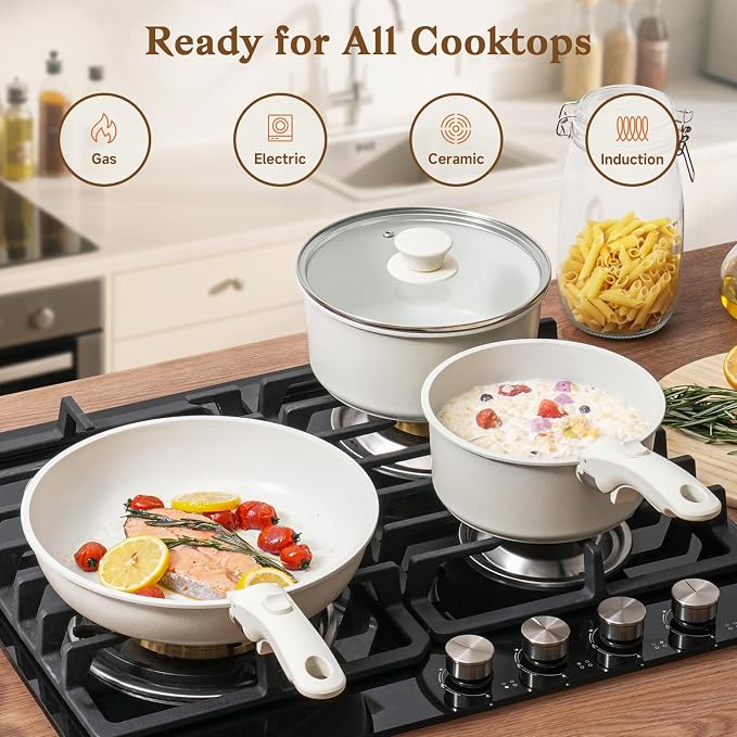 SODAY 15Pcs Pots and Pans Set Non Stick, Cookware Sets - Image 4