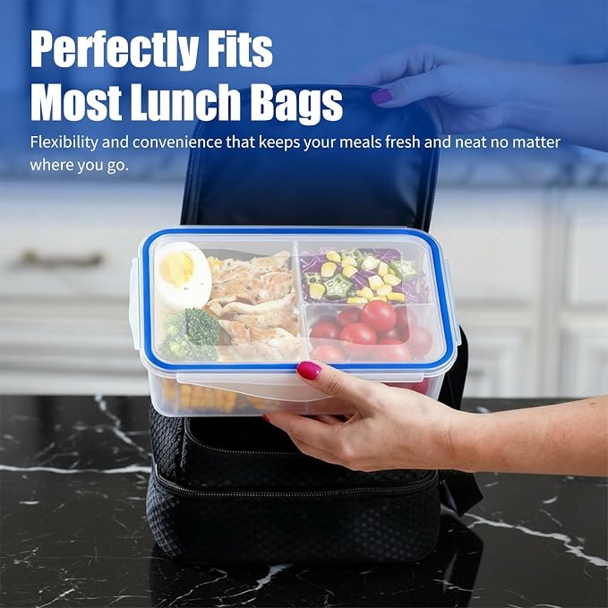 KIGI Meal Prep Containers for Adult Lunch & Snacks, Leak-Proof, BPA-free Plastic - Image 7