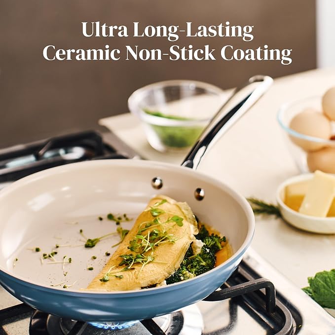 Redchef Non Stick Ceramic Frying Pan Set, Non Toxic Ceramic Pans - Image 3