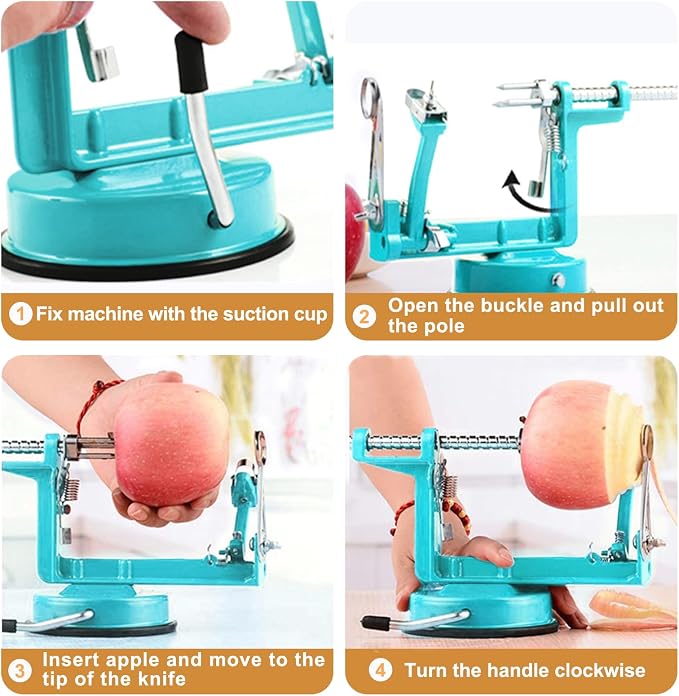 Apple Peeler Corer, 5 In 1 Apple Peeler Slicer Corer - Image 5