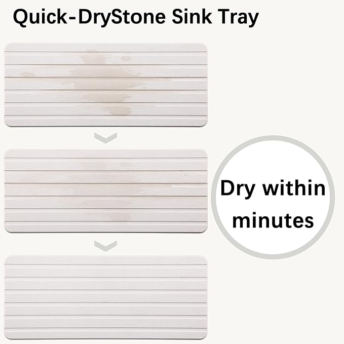 NiuYichee 2 PCS Water Absorbent diatomite Coasters, 9.5" x 4" Water Absorbing - Image 5