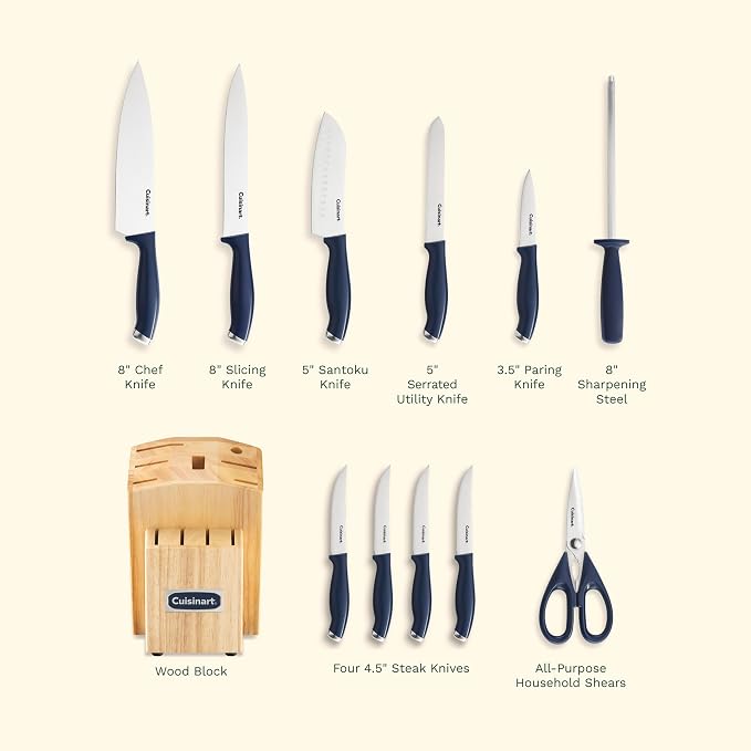 Cuisinart C77SSN-12P Color Pro Collection 12 Piece Knife Block Set - Image 5