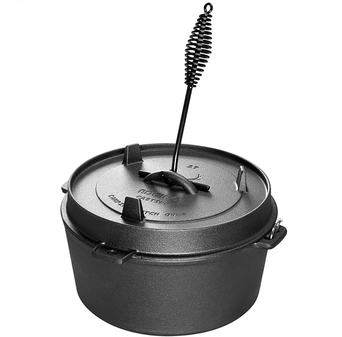 EDGING CASTING Pre-Seasoned Cast Iron Camping Dutch Ovens, Outdoor Camping - Image 8