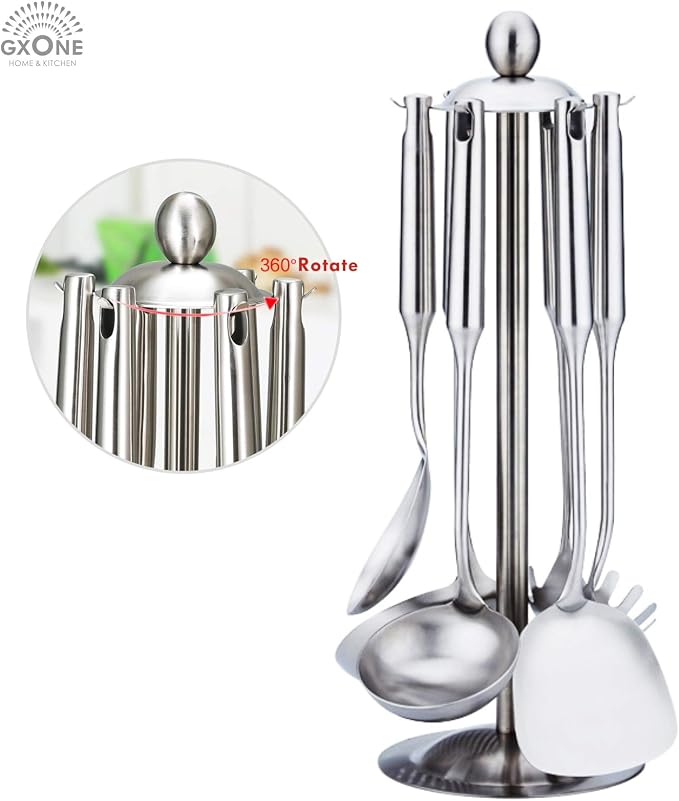 Kitchen Utensil Set – 6 Piece Stainless Steel Cooking Utensils - Image 5
