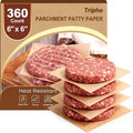 360 Count 6"x 6" Heavy Duty Patty Paper Sheets by PremiumCookingPicks