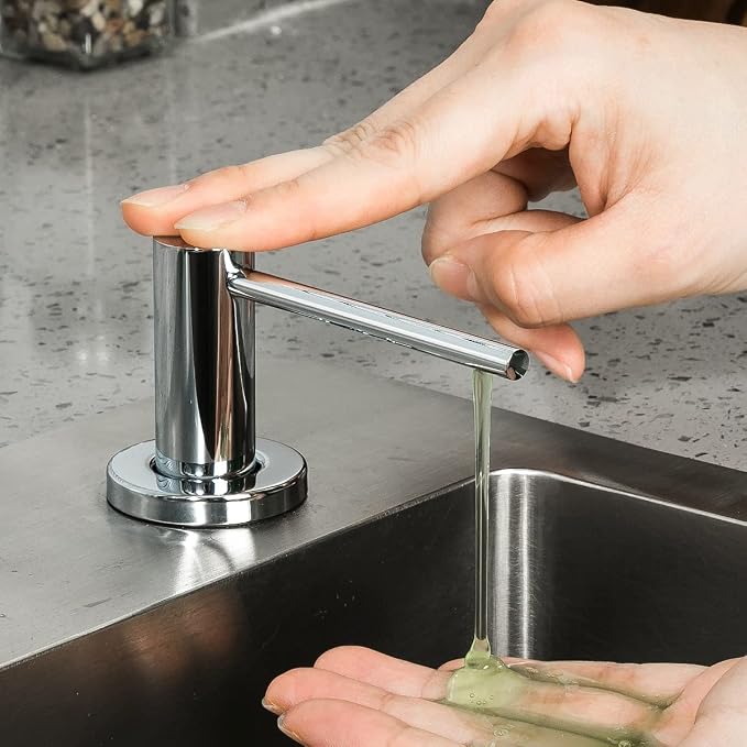 Soap Dispenser for Kitchen Sink Polished Chrome GAPPO Stainless Steel - Image 4