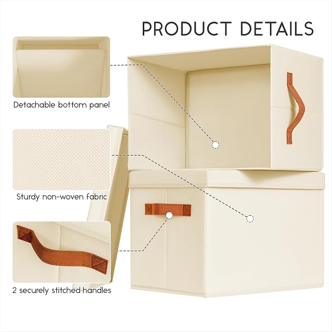 Homsorout Storage Bins with Lids - Image 4