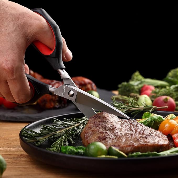 LIVINGO Kitchen Shears Heavy Duty: Cooking Scissors Dishwasher Safe Come Apart - Image 2