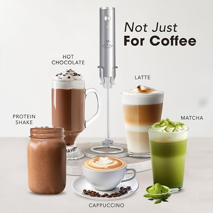 Zulay Kitchen Rechargeable Milk Frother Handheld - Image 3