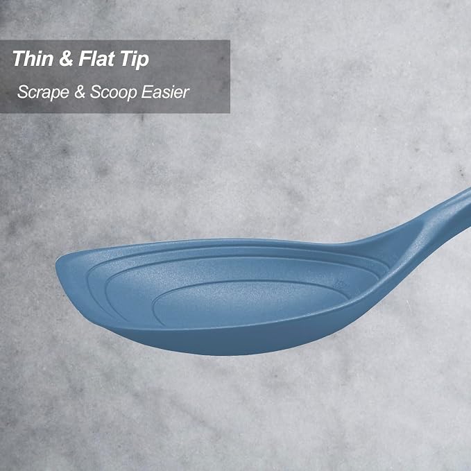 Large Silicone Cooking Spoon, Non-Stick Solid Spoon set - Image 4
