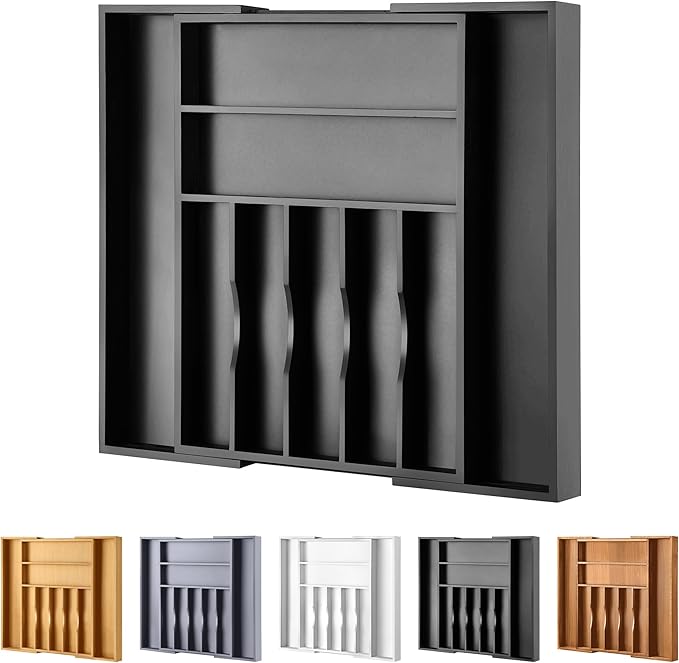 Large Premium Bamboo Silverware Organizer by oridom