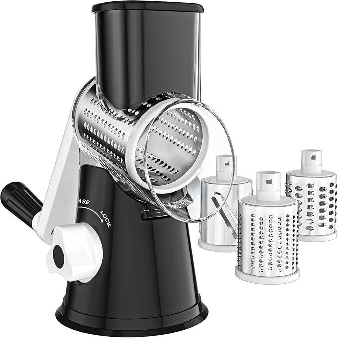 Cheese Grater Hand Crank, Rotary Vegetable Shredder by Ancevsk