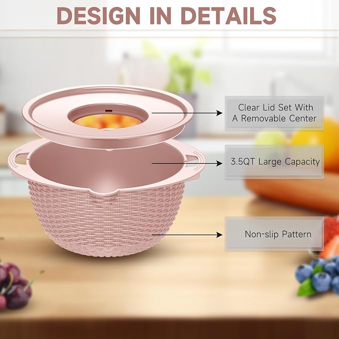 4-1 Colander with Bowl & Spoons Set - Image 7