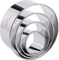 Cookie Cutter Set, Measuring 2'', Round Metal Baking Rings by FUNUTTERS
