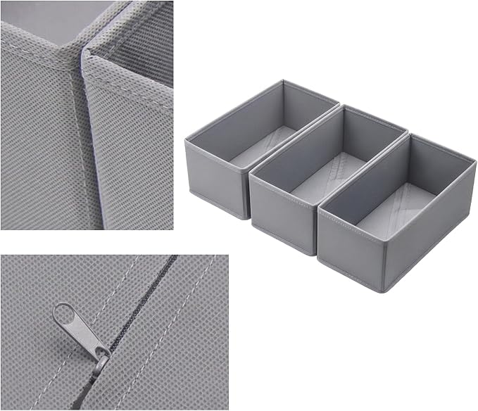Small Foldable Fabric Drawer Organizer 3-Pack - Image 3