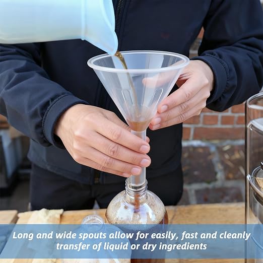 8 Pcs 3.5 Inch Wide Mouth Plastic Funnels, Easy and Smooth Content Transfer - Image 4