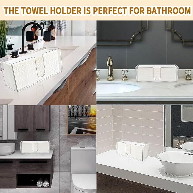 1 Pack Acrylic Paper Towel Holder, Countertop Napkin Dispenser - Image 5