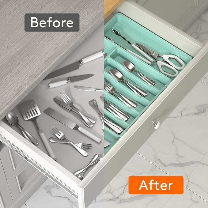 Lifewit Silverware Drawer Organizer, Expandable Utensil Tray - Image 6