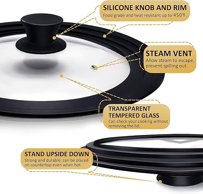 Ydeapi Universal Lids for Pots, Pans & Skillets - Image 4