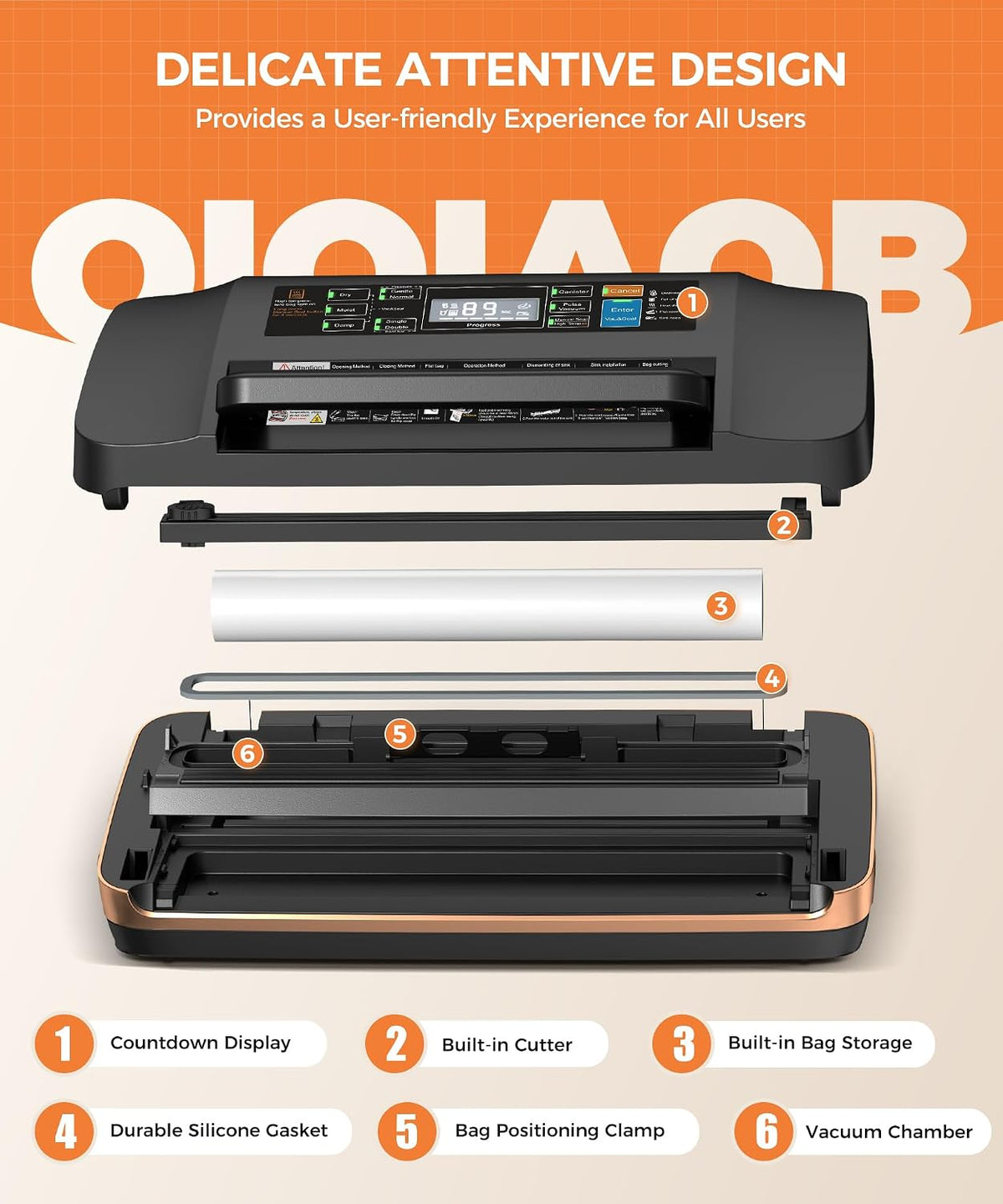 95KPa Powerful Commercial Vacuum Sealer Machine, 2X Strength Double