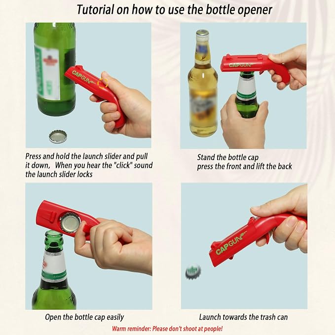 3PCs Cap Gun Bottle Opener - Image 2