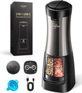 Sangcon Electric Salt and Pepper Grinder Set Shakers 2 IN 1 by Sangcon