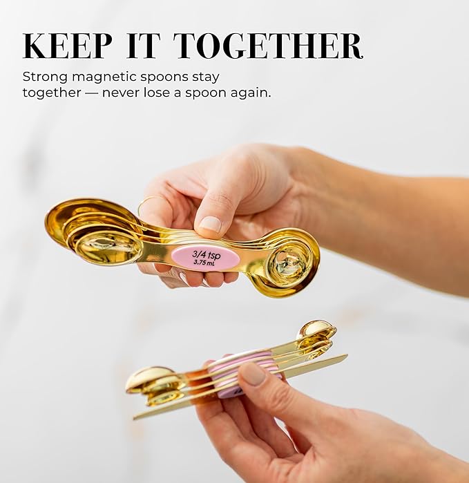 Pink Magnetic Measuring Spoons Set - Image 2