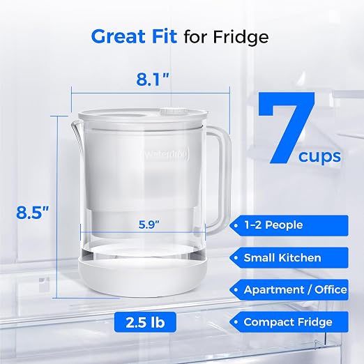 Waterdrop PT-72W Glass Water Filter Pitcher, Eco-Friendly, NSF/ANSI 53 - Image 6
