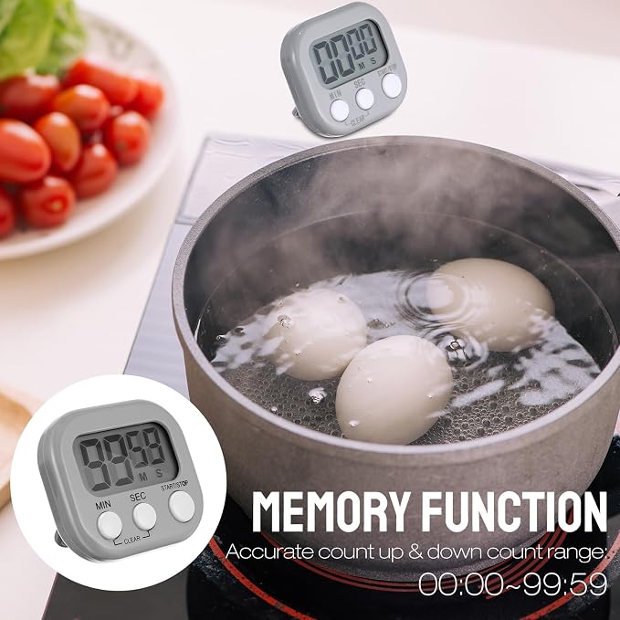 Weewooday 6 Pcs Digital Kitchen Timer Magnetic Timer Bulk On/Off Switch Minute - Image 7