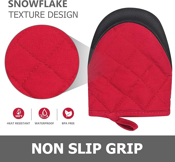 1 Pair Short Oven Mitts - Image 5