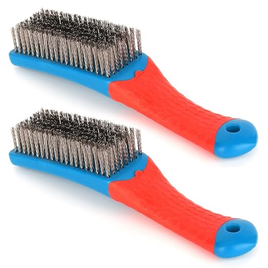 2 Pack Wire Brushes for Cleaning-Heavy Duty Stainless Steel Wire Scratch Brush by hautllaif