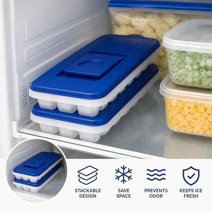 2-Pack No-Spill Ice Cube Trays - Image 3