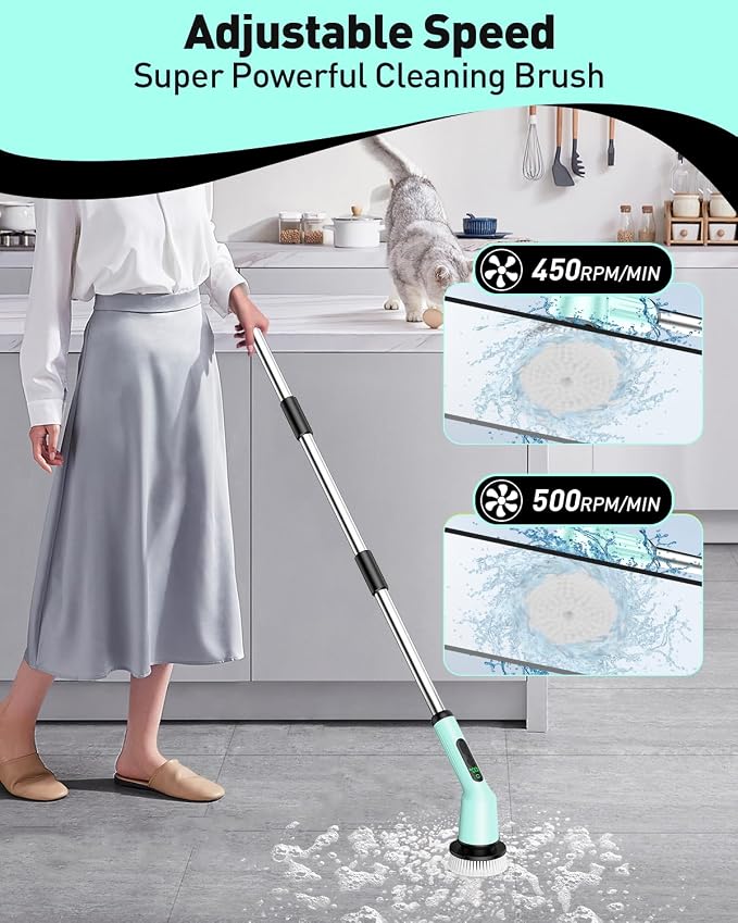 Electric Spin Scrubber for Cleaning Bathroom, Shower Scrubber Cordless Cleaning - Image 3