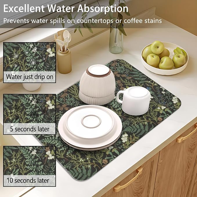 Dish Drying Mat for Kitchen Counter 2 Pack - Image 5