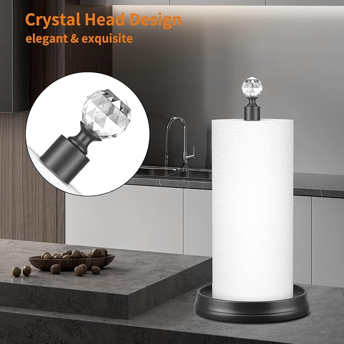KASUNTO Crystal Head Paper Towel Holder - Image 3