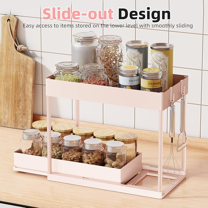 Simple Trending Under Sink Organizer 2 Pack, Sink Pull-Out Sliding Storage - Image 4