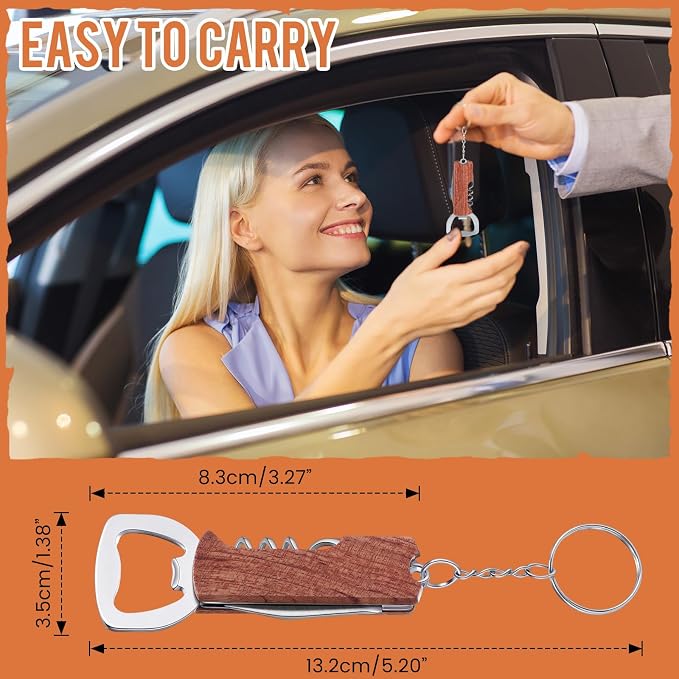 Ziliny 24 Pcs Bottle Opener Keychain Bulk Wine Bottle Beer Opener Keychain - Image 4
