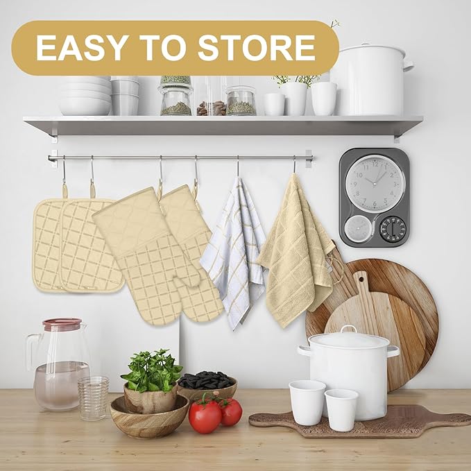 Oven Mitts Pot Holders Sets/Kitchen Towels and Dishcloths, Oven Gloves Kitchen - Image 6