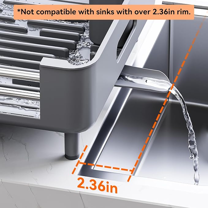 Urackify Stainless Steel Dish Drying Rack - Image 7